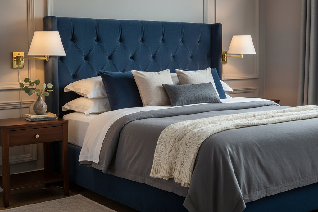 Applique Parete Doppio Braccio Ottone con Paralume Stoffa E14 - Design Classico