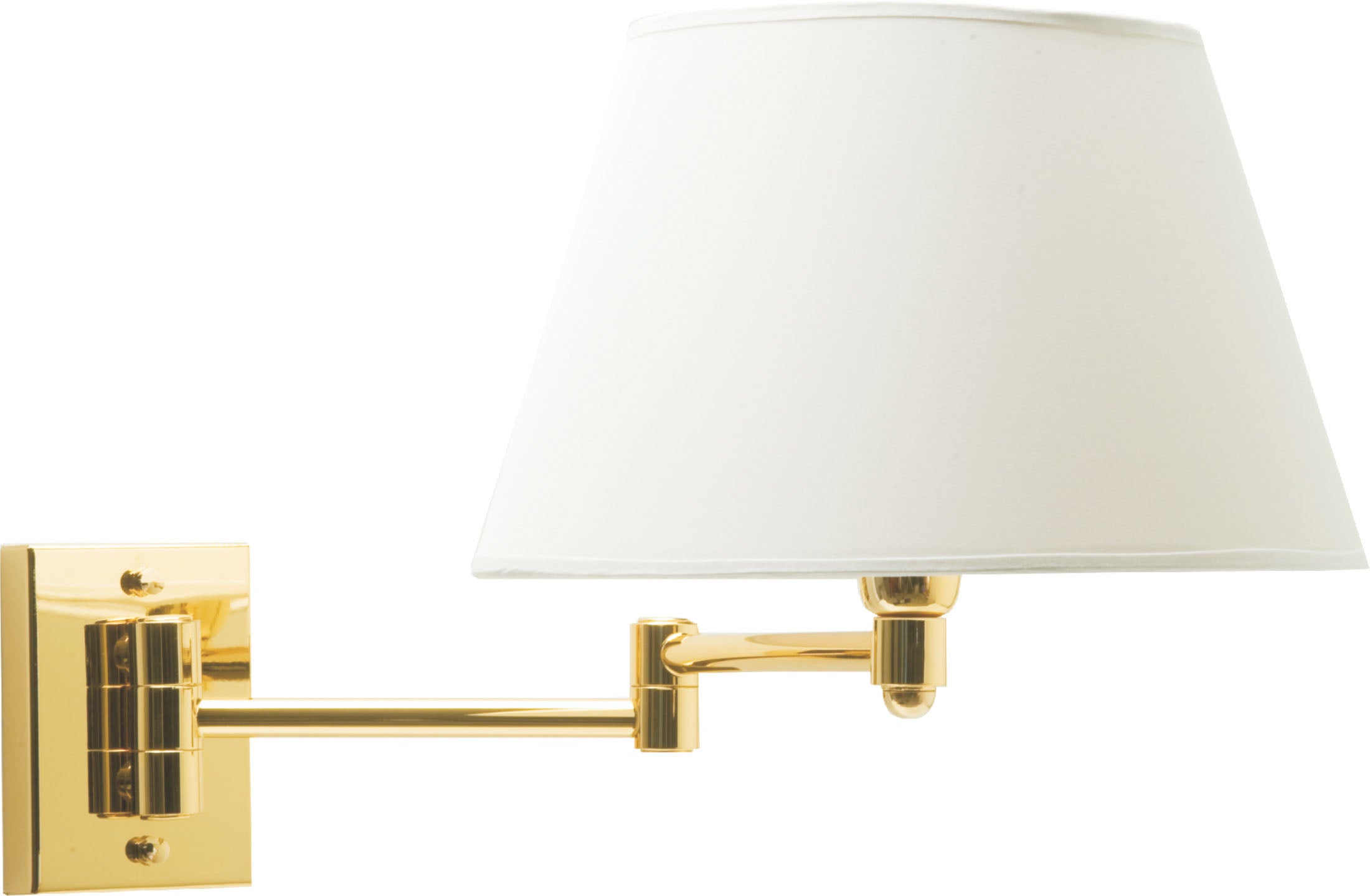 Applique Parete Doppio Braccio Ottone con Paralume Stoffa E14 - Design Classico