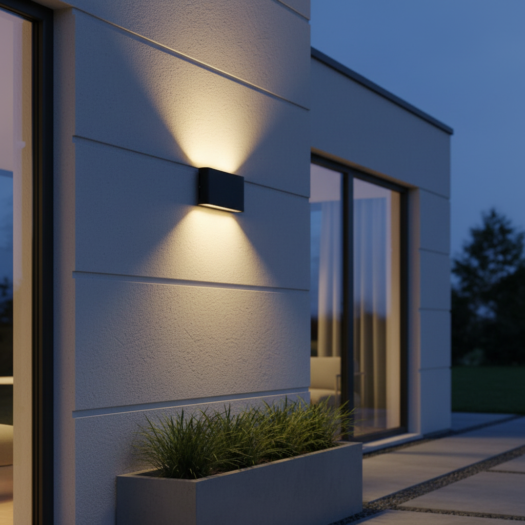 Lampada da parete a LED 18W doppia emissione per esterno mod. Elly