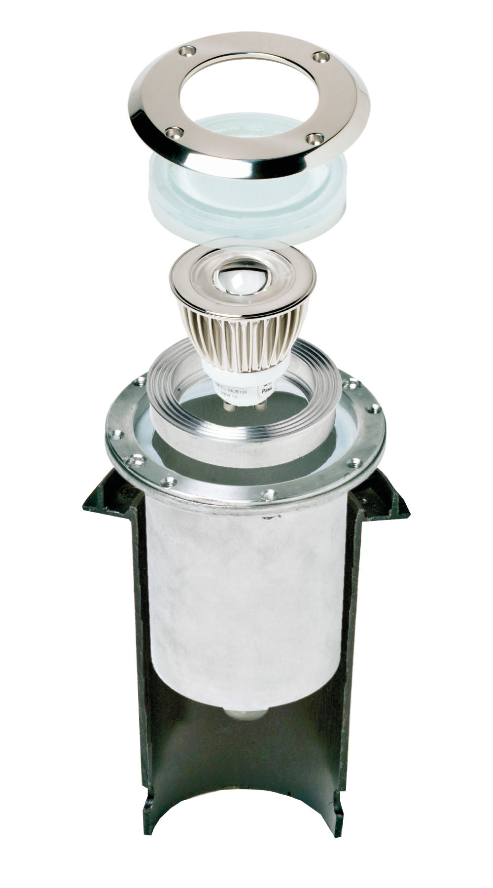 Faretto da incasso pavimento in acciaio inox per lampada MR16 GU10 LED