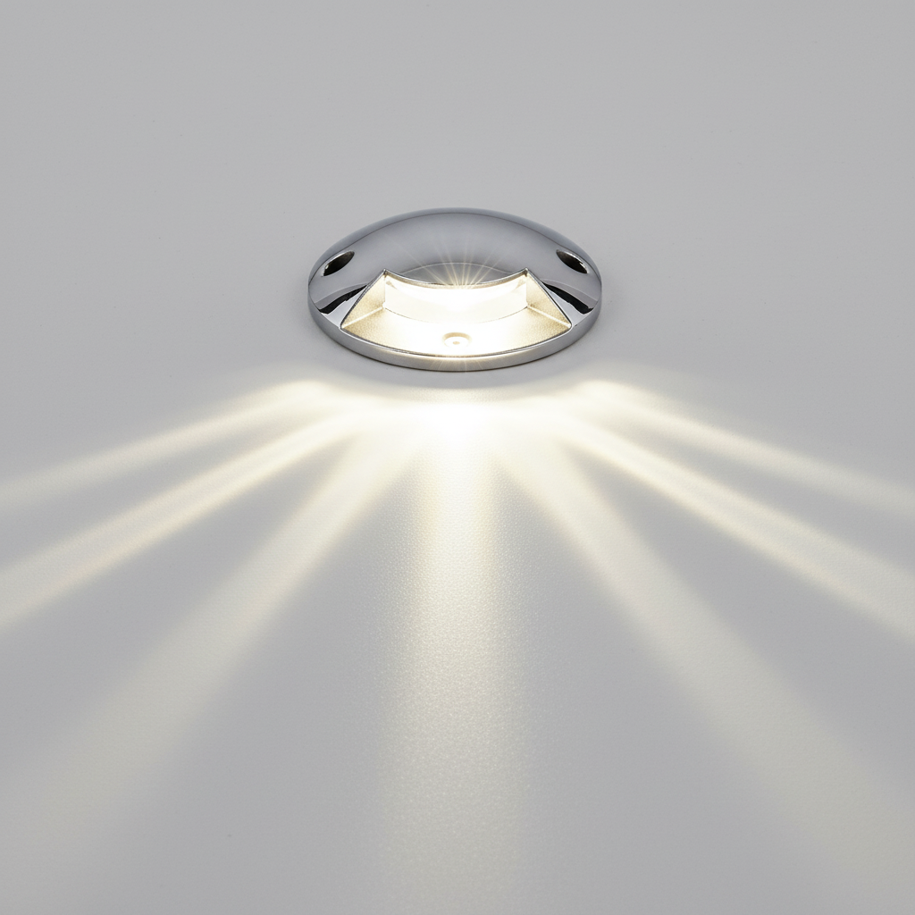 Faretto Incasso Pavimento Acciaio Inox IP68 Carrabile LED MR16 (Dicroica) GU10 con emissione luce radiale