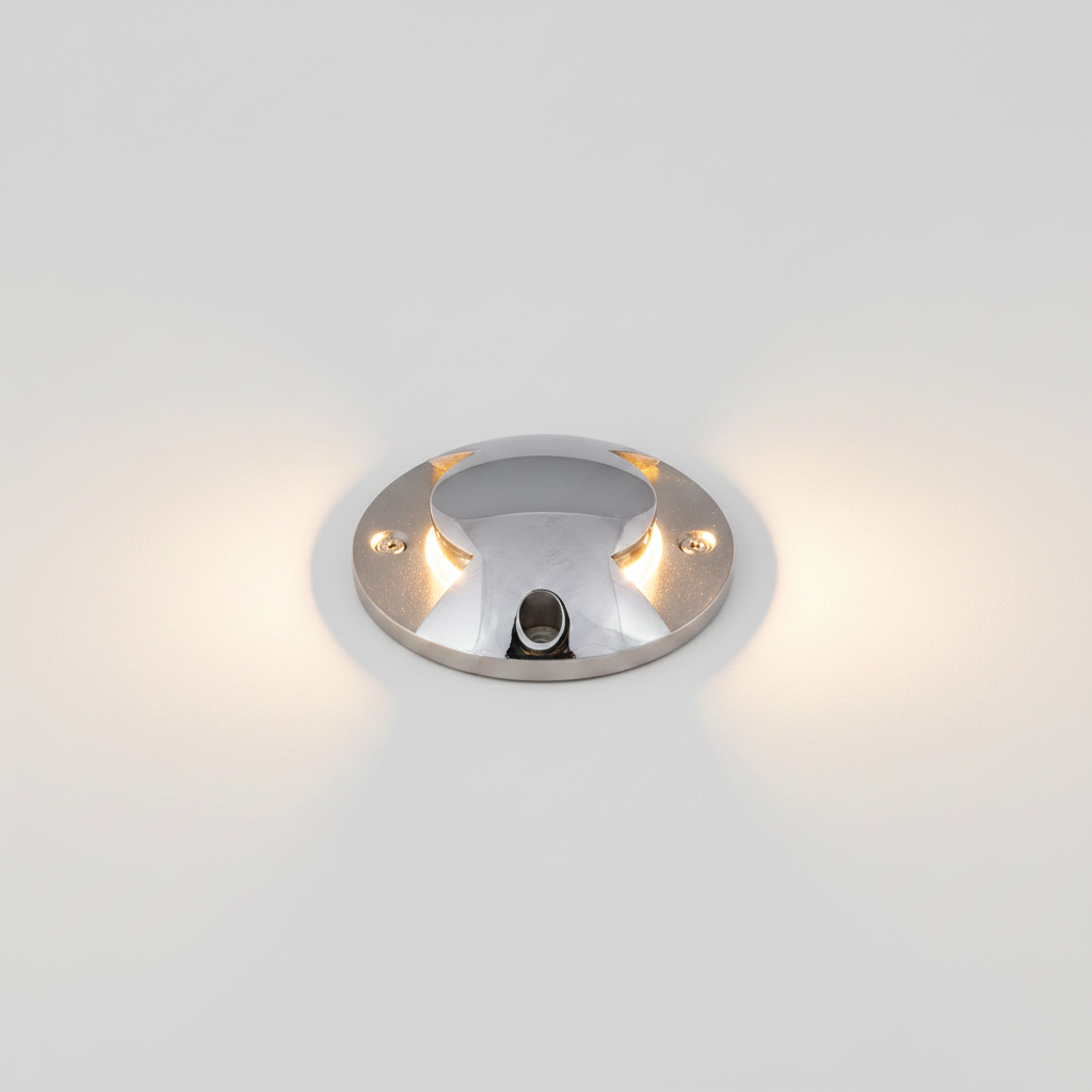 Faretto Incasso Pavimento Acciaio Inox IP68 Carrabile LED MR16 (Dicroica) GU10 con emissione luce radiale
