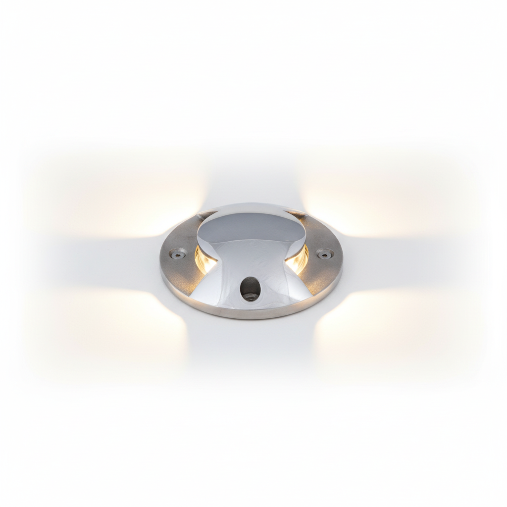 Faretto Incasso Pavimento Acciaio Inox IP68 Carrabile LED MR16 GU10 con emissione luce radiale