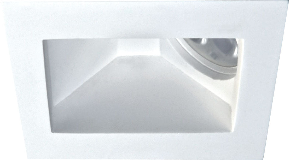 White Plaster Recessed Spotlight for GU10 MR16 - Paintable