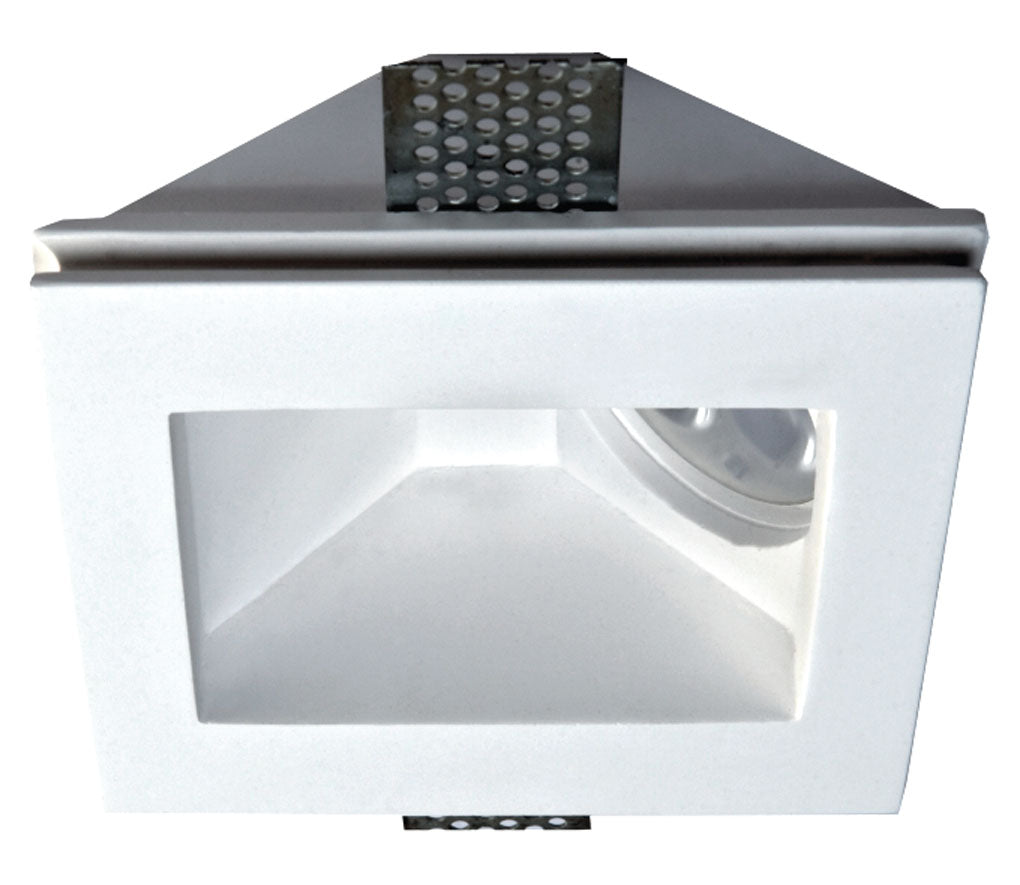 White Plaster Recessed Spotlight for GU10 MR16 - Paintable