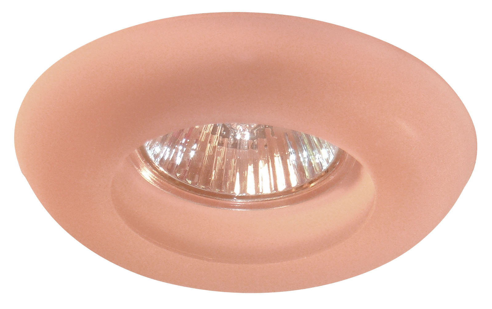 Faretto ad incasso con anello decorativo in vetro in diversi colori completo di lampadina alogena dicroica MR16