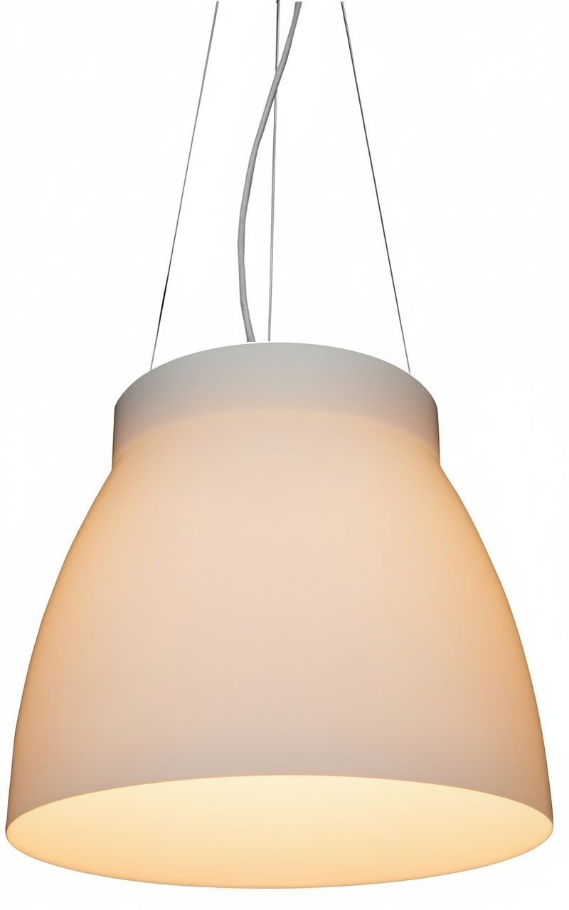 Sospensione in policarbonato opalino pervinca E27