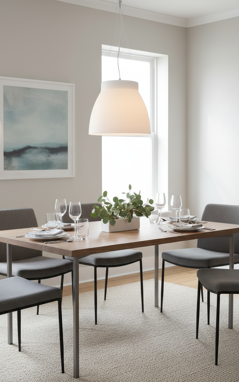 Sospensione in policarbonato opalino pervinca E27