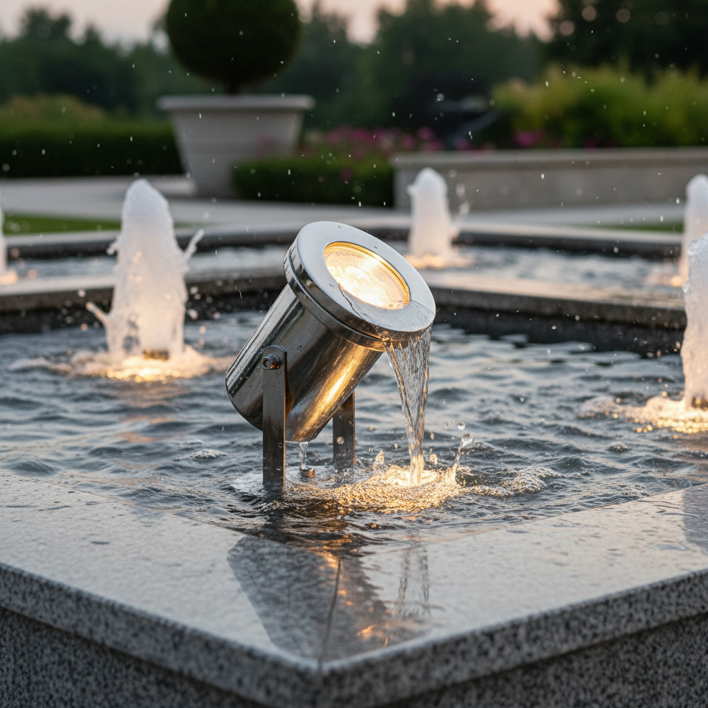 6W IP68 LED Underwater Spotlight for Pools - AISI 316 Stainless Steel Cyclone
