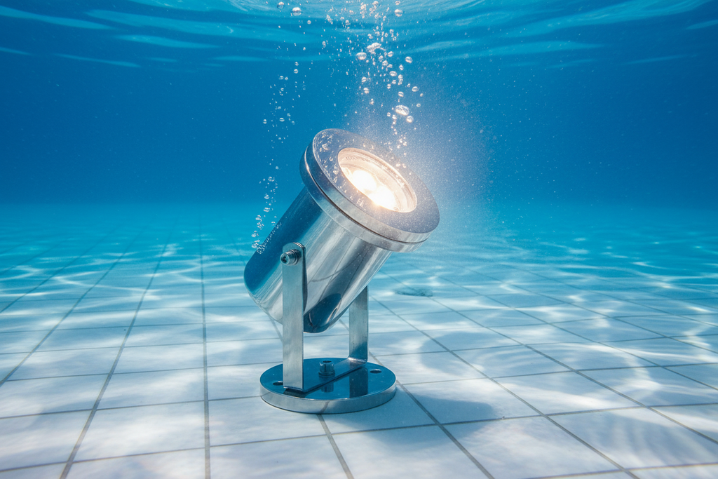 6W IP68 LED Underwater Spotlight for Pools - AISI 316 Stainless Steel Cyclone