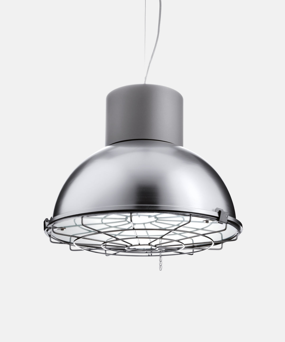 CUPOLA XT – Lampada a sospensione industriale E27 con griglia