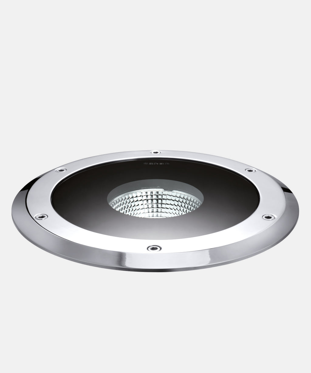 Faro LED Incasso Pavimento fascio simmetrico 25W IP68 Acciaio Inox AISI 316 Carrabile