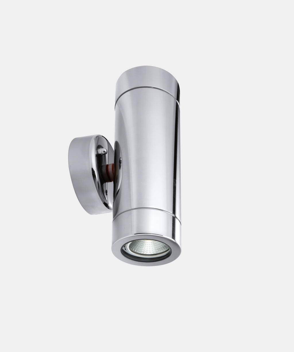 Applique Doppia Emissione Cilindrica - Acciaio Inox AISI 316