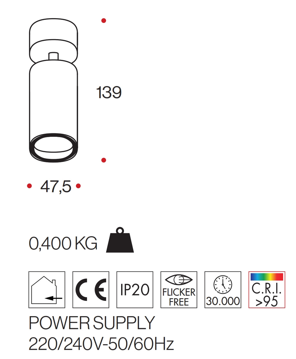 Mini Adjustable LED Projector for Wall and Ceiling