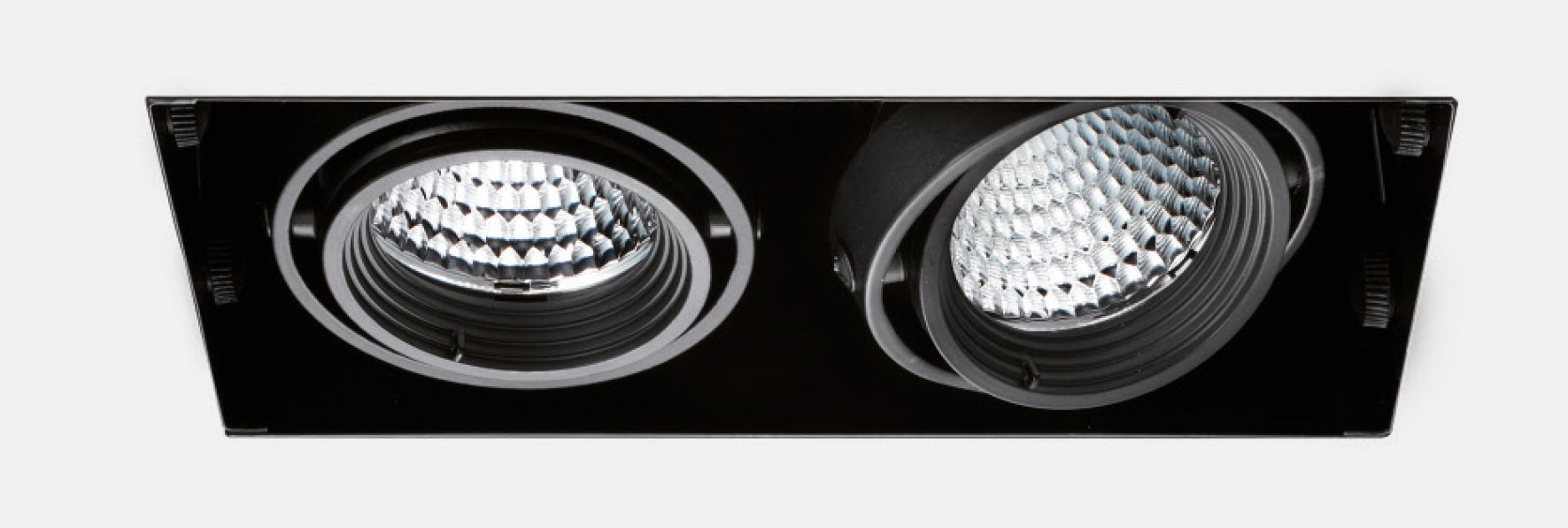 Faretto incasso 2 LUCI senza cornice per lampada MR16