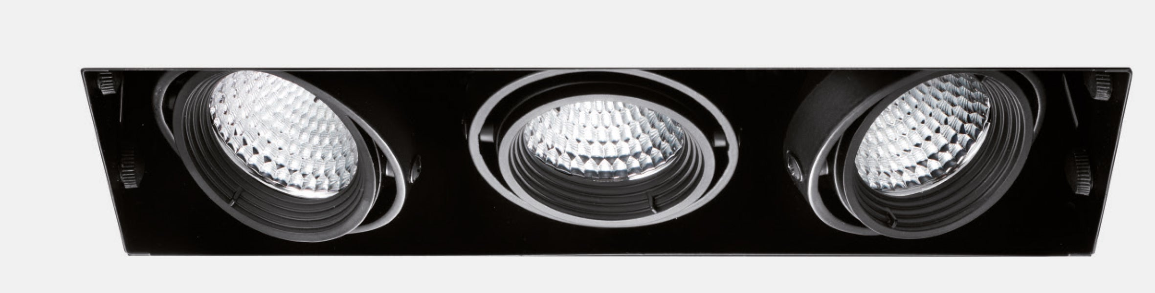 Faretto incasso 3 LUCI senza cornice da incasso applicazione in  contro soffitto per lampada MR16