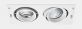 2-light recessed spotlight without frame for MR16 lamp