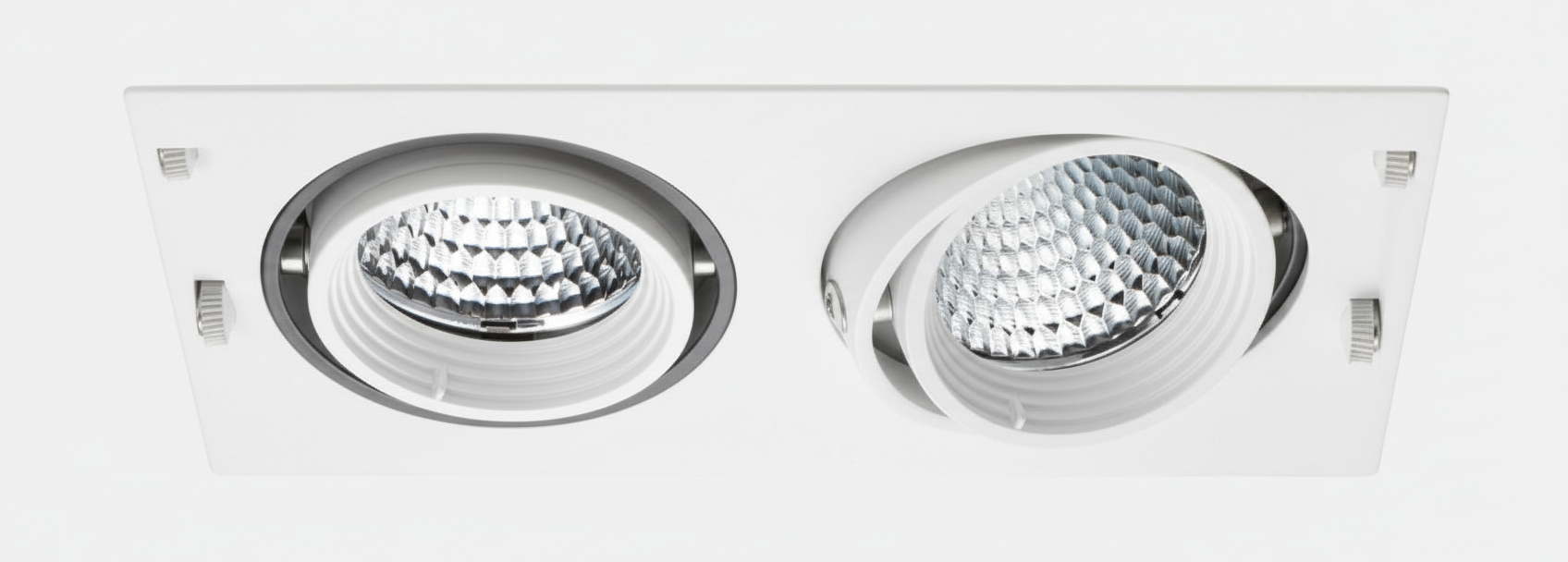 Faretto incasso 2 LUCI senza cornice per lampada MR16